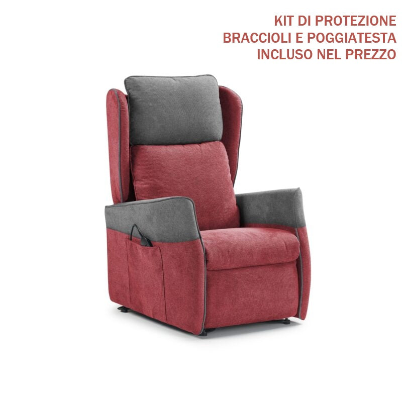 Poltrona Relax 2 MOTORI CON ALZAPERSONA E PEDIERA ESTENSIBILE - Modello KIARA SUPER